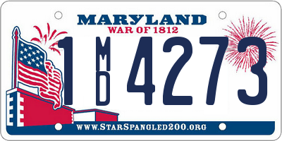 MD license plate 1MD4273