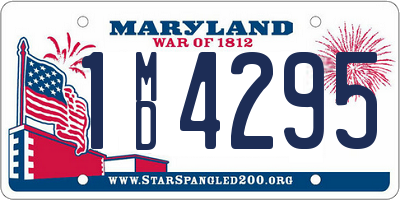 MD license plate 1MD4295
