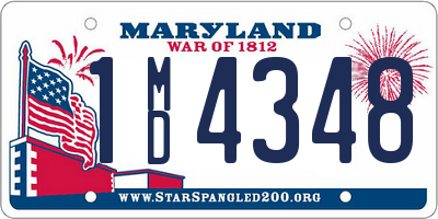 MD license plate 1MD4348