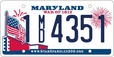 MD license plate 1MD4351