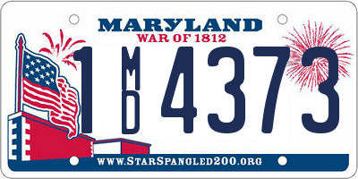 MD license plate 1MD4373