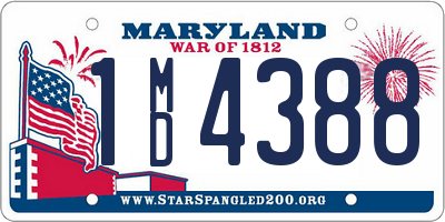 MD license plate 1MD4388