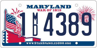 MD license plate 1MD4389