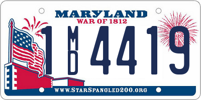 MD license plate 1MD4419
