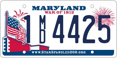 MD license plate 1MD4425