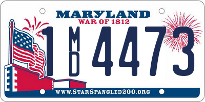 MD license plate 1MD4473