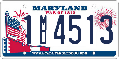 MD license plate 1MD4513