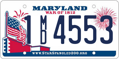 MD license plate 1MD4553