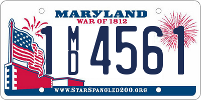 MD license plate 1MD4561