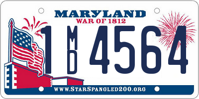 MD license plate 1MD4564