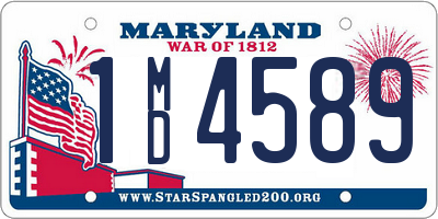 MD license plate 1MD4589