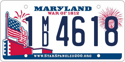 MD license plate 1MD4618