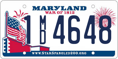 MD license plate 1MD4648