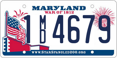 MD license plate 1MD4679