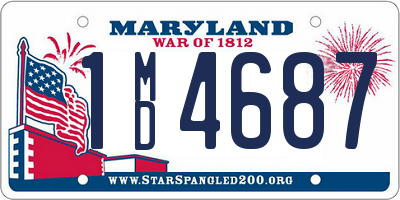 MD license plate 1MD4687
