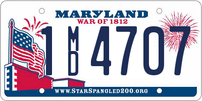 MD license plate 1MD4707