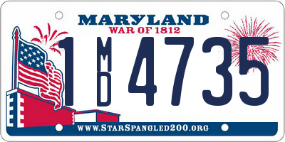 MD license plate 1MD4735