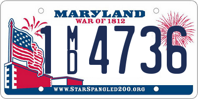 MD license plate 1MD4736