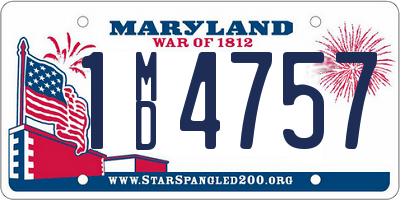 MD license plate 1MD4757
