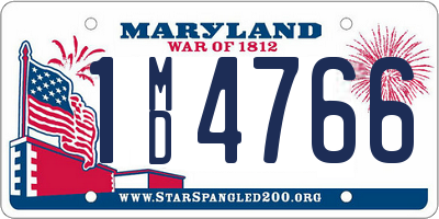 MD license plate 1MD4766