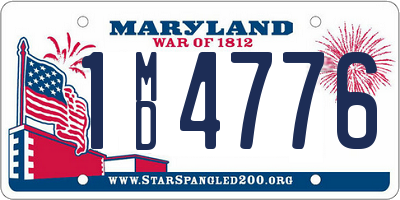 MD license plate 1MD4776