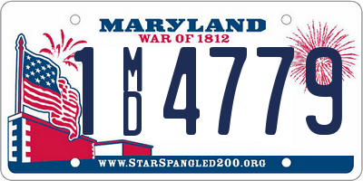 MD license plate 1MD4779
