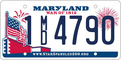 MD license plate 1MD4790
