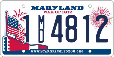 MD license plate 1MD4812