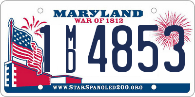 MD license plate 1MD4853