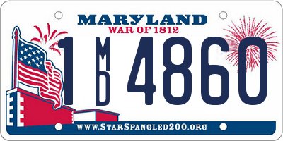 MD license plate 1MD4860