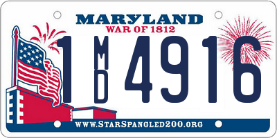 MD license plate 1MD4916