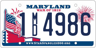 MD license plate 1MD4986