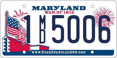 MD license plate 1MD5006