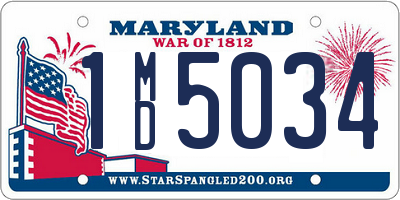 MD license plate 1MD5034