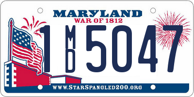 MD license plate 1MD5047