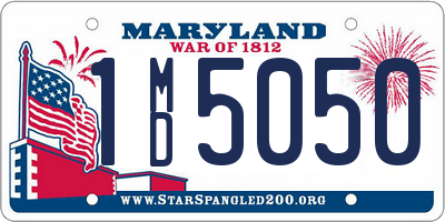 MD license plate 1MD5050
