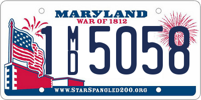 MD license plate 1MD5058