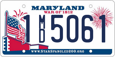 MD license plate 1MD5061