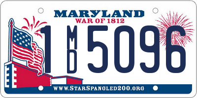 MD license plate 1MD5096