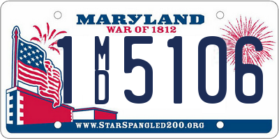 MD license plate 1MD5106