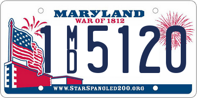 MD license plate 1MD5120