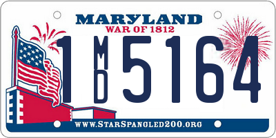 MD license plate 1MD5164