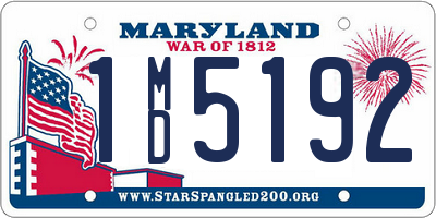 MD license plate 1MD5192