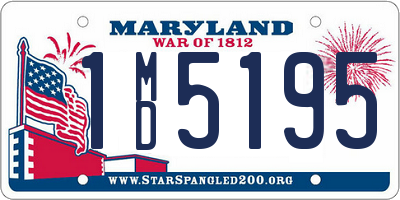 MD license plate 1MD5195