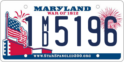 MD license plate 1MD5196