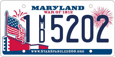 MD license plate 1MD5202