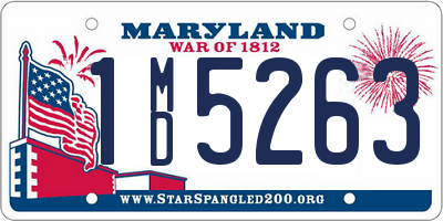 MD license plate 1MD5263
