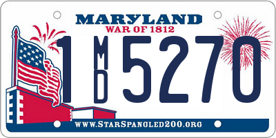 MD license plate 1MD5270