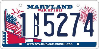 MD license plate 1MD5274