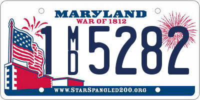 MD license plate 1MD5282